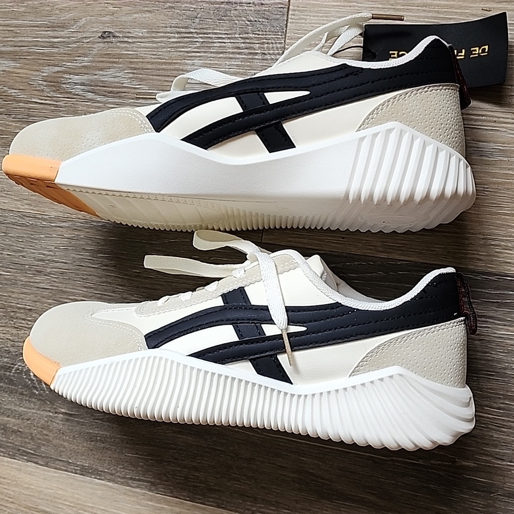 Cream and Black Sneakers - Picture 9 of 13